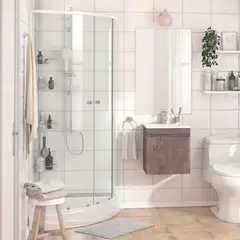 SENSI DACQUA - Shower Curvo con Receptáculo 80x80x200 cm