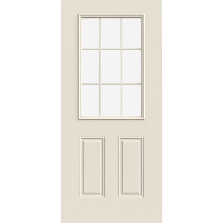 Puerta Medio Cuerpo Acero Vidrio Termopanel Blanco
