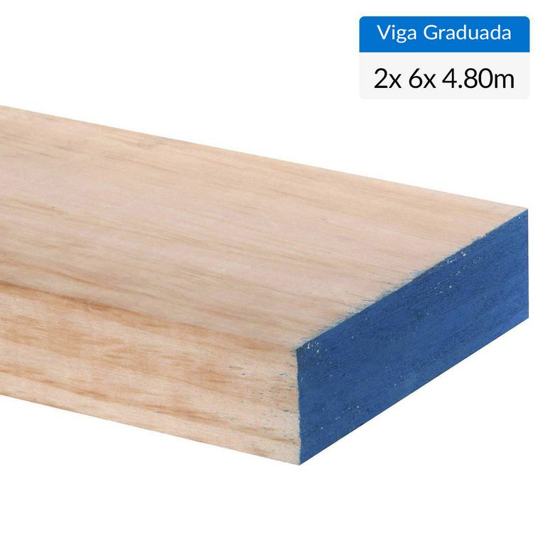 Viga Graduada de pino 2 x 6 x 4,8 m