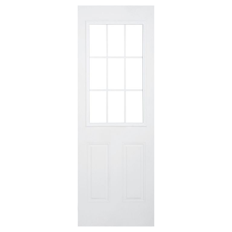Puerta Medio Cuerpo Acero Vidrio Termopanel Blanco