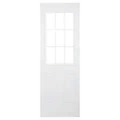 HOLZTEK - Puerta Medio Cuerpo Acero Vidrio Termopanel Blanco