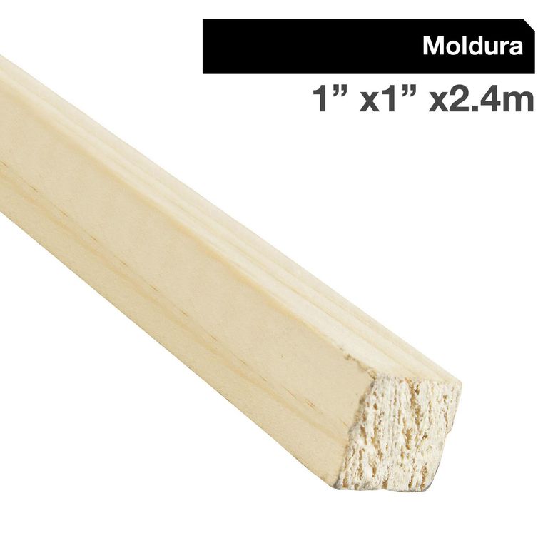 Moldura Cuadrada Pino Finger Natural 20 mm 2x240 cm