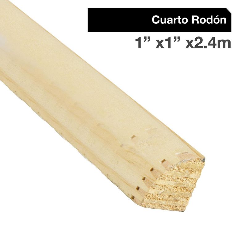 Moldura 1/4 Rodón Pino Finger Natural 20 mm 2x240 cm