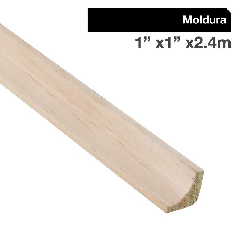 Moldura 1/2 Caña Pino Finger Natural 20 mm 2x240 cm