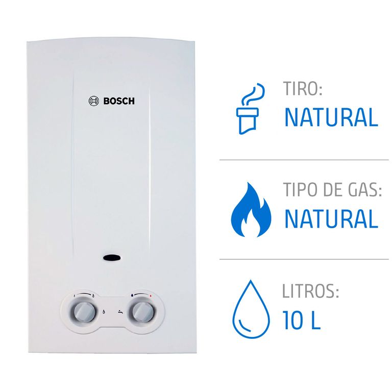 Calefont 10 Litros Gas Natural Tiro Natural Ionizado
