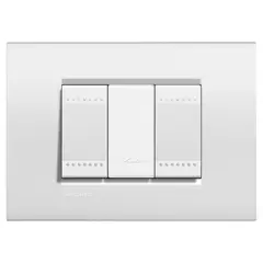 BTICINO - Interruptor doble (9/15) 16 A Blanco