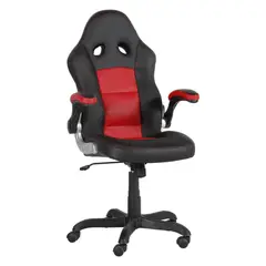 JUST HOME COLLECTION - Silla Escritorio Gamer Sienna Negro/Rojo