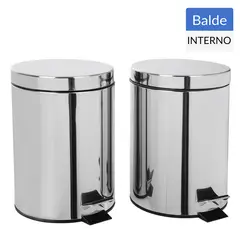 JUST HOME COLLECTION - Set 2 Papeleros Metálico 5L