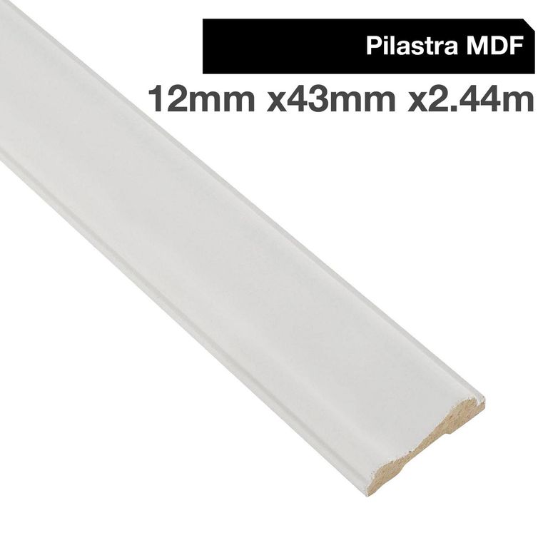 Pilastra MDF Blanco 12 mm 4.3x240 cm