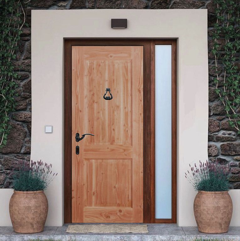 Puerta Pino con nudo 2 paneles