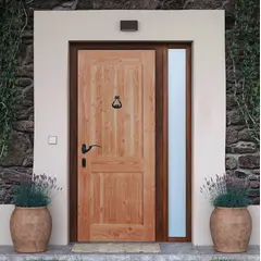 HOLZTEK - Puerta Pino con nudo 2 paneles