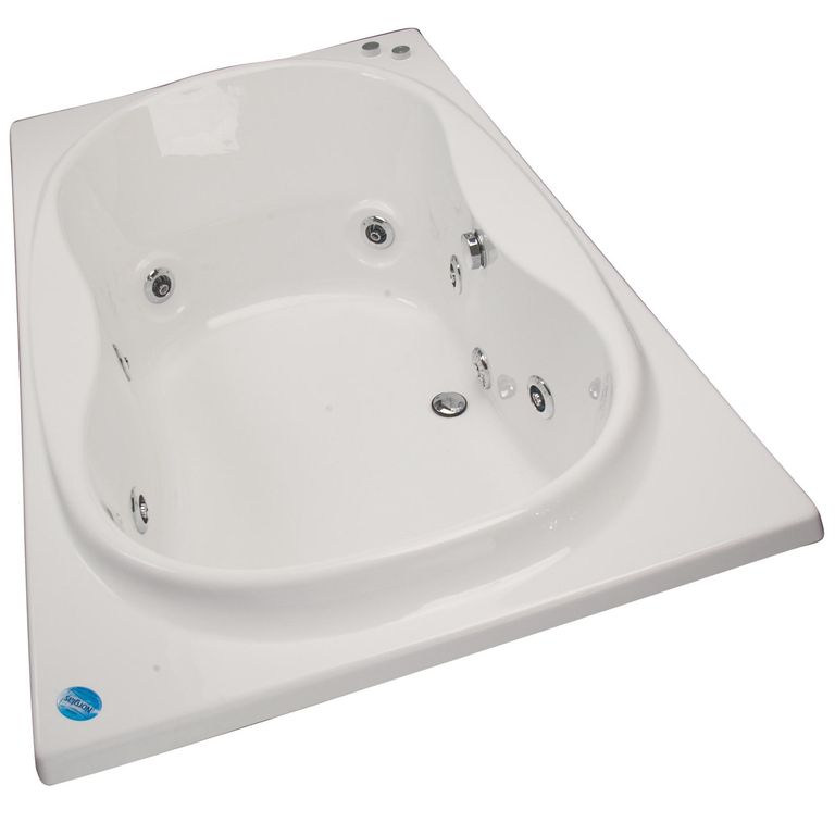Tina 183cm x 107cm hidromasaje Evros 8 jets derecha