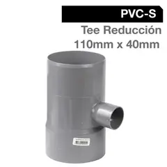 VINILIT - Tee Reducción PVC-S Cementar 110mm x 40mm Gris 1u