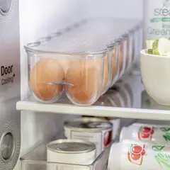INTERDESIGN - Organizador de huevos para refrigerador 7,6x10,8x36,8cm acrílico