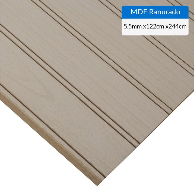 MDF Ranurado Pintado Maple 5.5 mm 122x244 cm