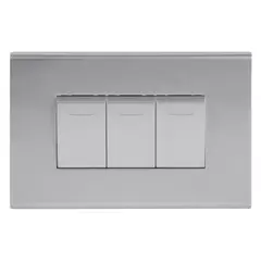 HALUX - Interruptor triple (9/32) 10 A Gris