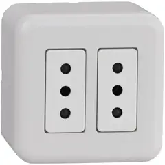 SCHNEIDER ELECTRIC - Tomacorriente doble de sobreponer 10 A Genesis