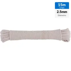 FIXSER - Algodón trenzado 2,5 mm 15 m