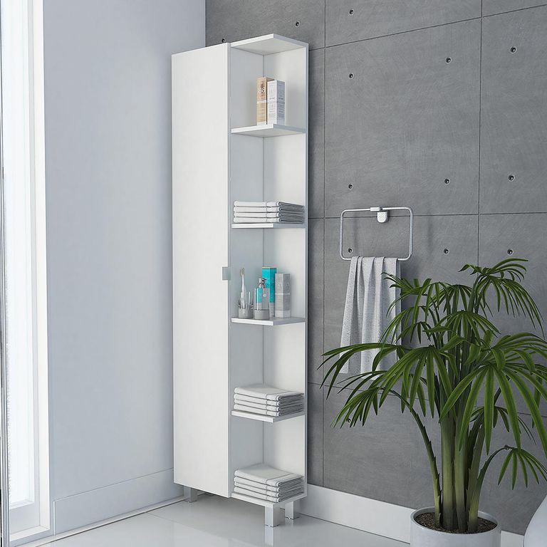 Estante Bath Melamina 7 Nivel(es) 52x178x21.5 cm Blanco