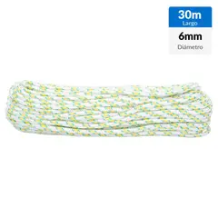 FIXSER - Cuerda Polipropileno Cuerda 6 mm 30 m Blanco