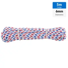 FIXSER - Cuerda de polipropileno trenzado 6 mm x 5 m