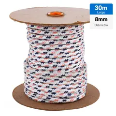 FIXSER - Cuerda de polipropileno trenzado 8 mm x 30 m