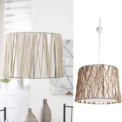 CAROLD STEVENS - Lámpara de colgar Plástico y Tela Canamo Beige
