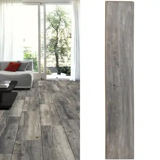 HOLZTEK - Piso Flotante 8 mm Harbo XL Bisel Gris 2,69 m2