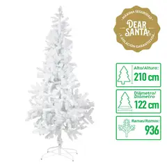 DEAR SANTA - Árbol de Navidad Mountain 122x210 cm Blanco