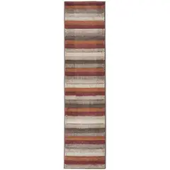JUST HOME COLLECTION - Alfombra Pasillo Original Rayas 50x220 cm Polipropileno Multicolor