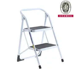 JUST HOME COLLECTION - Escala De paso Aluminio 83 cm 2 Peldaños