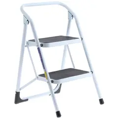 JUST HOME COLLECTION - Escala De paso Aluminio 83 cm 2 Peldaños