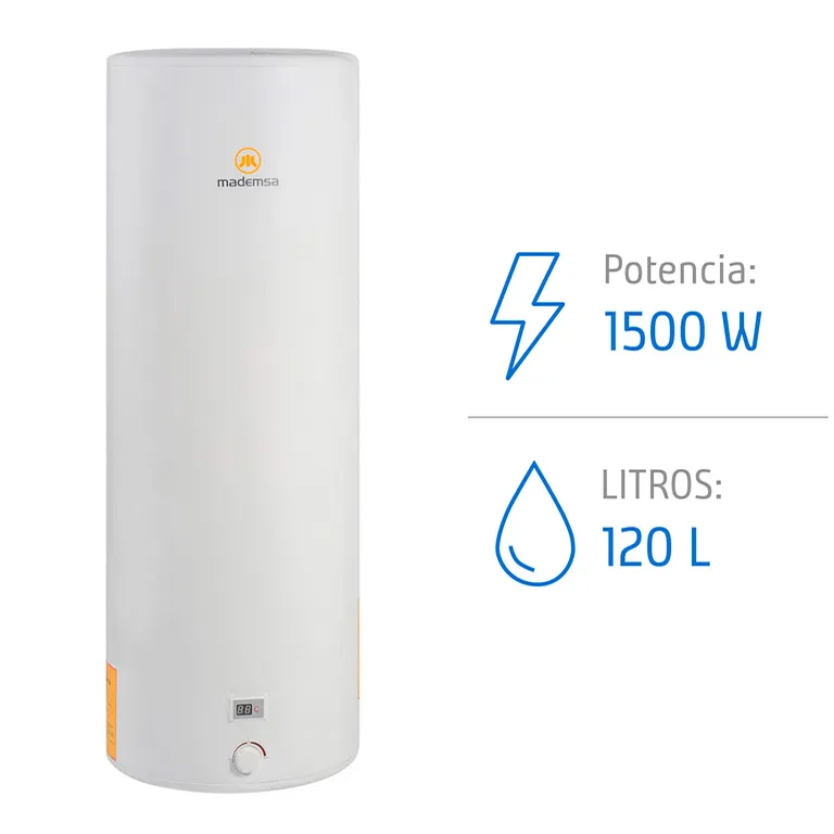 Termo Eléctrico 120 Litros 1500 W de Muro