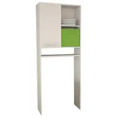 TUHOME - Estante Bath Melamina 5 Nivel(es) 63x160x21.5 cm Blanco