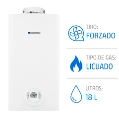 JUNKERS - Calefont Gas Licuado 18 Litros Tiro Forzado Ionizado
