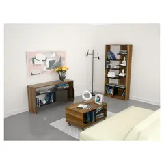 TUHOME - Combo biblioteca + arrimo + mesa de centro