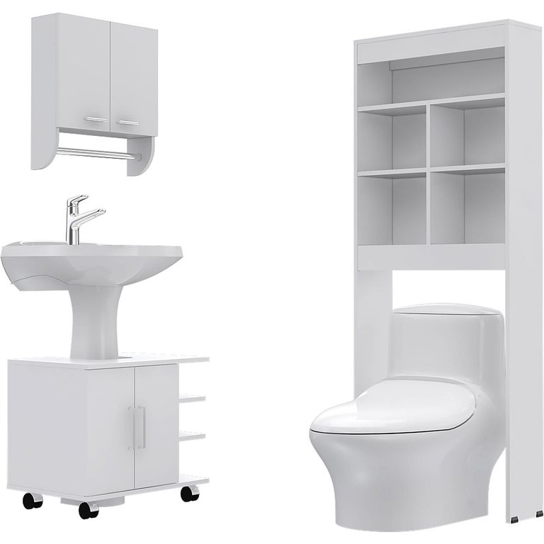 Botiquín de Baño con Mueble Bajo Lavamanos y Estante