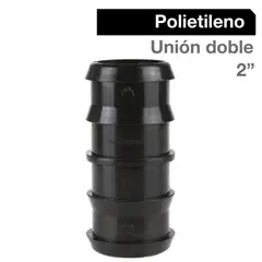 HOFFENS - Union Doble Polietileno 2" Negro 1u