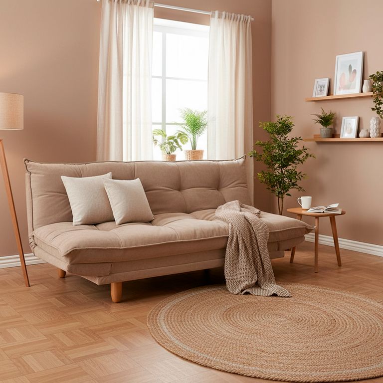 Futón Pilow Beige 193x87x97 cm