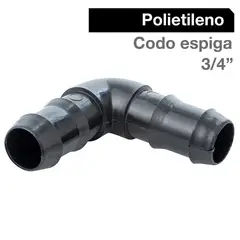 HOFFENS - Codo Polietileno 3/4" Negro 1u