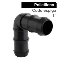 HOFFENS - Codo Polietileno 1" Negro 1u