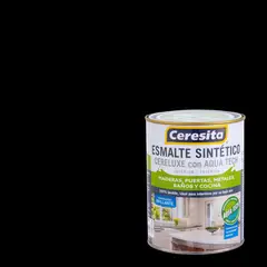 CERESITA - Esmalte Sintético Tarro 0.25 galón(es) Brillante Negro Negro