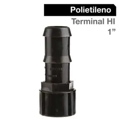 HOFFENS - Terminal Polietileno HI 1" Negro 1u