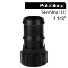 HOFFENS - Terminal Polietileno HI 1 1/2" Negro 1u