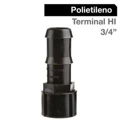 HOFFENS - Terminal Polietileno HI 3/4" Negro 1u