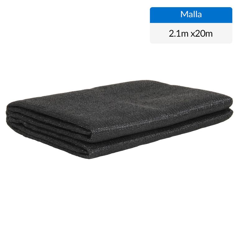 Malla Raschel 20mt x 2.10m negro