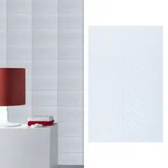 HOLZTEK - Cerámica 25x40 cm Muro Olas Blanco. 1.5 m2