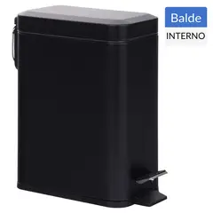 JUST HOME COLLECTION - Basurero 5 Litros Metal Negro