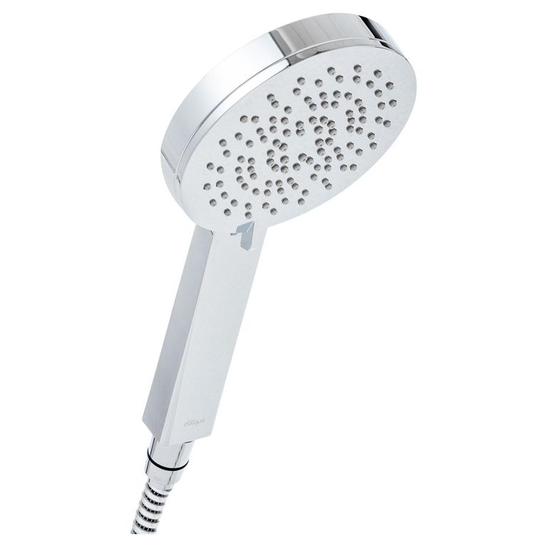 Juego de ducha con flexible plástico cromo