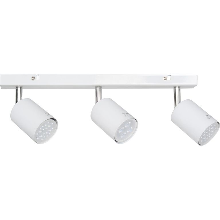 Barra Led Silo 3 Luces Acero Blanco